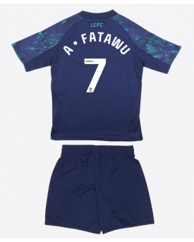 Leicester City Issahaku Fatawu #7 Maglia Gara Trasferta Repliche 2025-26 Bambino Maniche Corte Leicester City Issahaku Fatawu #7 Maglia Gara Trasferta Repliche 2025-26 Bambino Maniche Corte